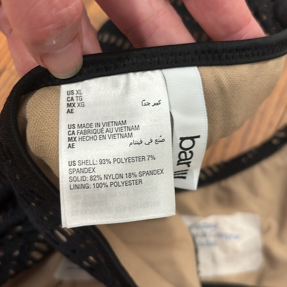 Bar III Tab Side Hipster Bikini Bottom Artisan Crochet Black size XL NWT - Picture 7 of 7